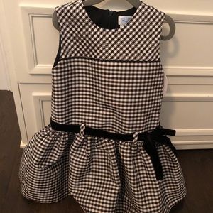 Luli & Me Black and White Checkered Dress